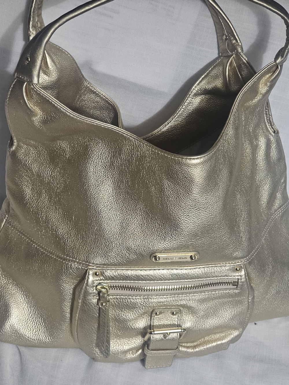 Michael Kors Metallic Gold Leather Shoulder Bag